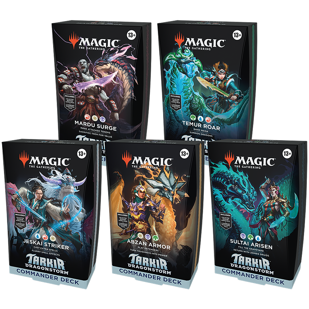 Magic The Gathering - Tarkir Dragonstorm - Commander Deck Bundle (5x Decks)