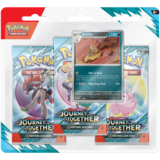 Pokémon : Journey Togerther - 3 Blister Pack (Scrafty)